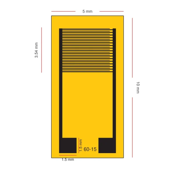2 PF1 PI Flexible Interdigitated Electrode for Wearable and Flexible Electronics