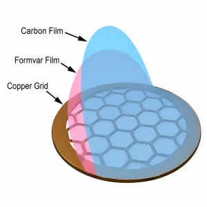 MW1 50-400 Mesh Copper TEM Grids with Standard Carbon Support Film, 50 PCS